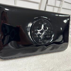 Tory Burch Black Patent Leather Wallet